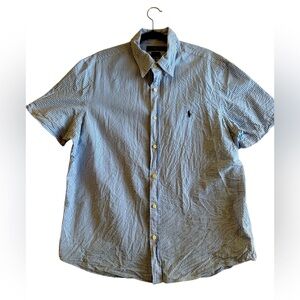Men's Ralph Lauren Blue Striped Shirt sz XL